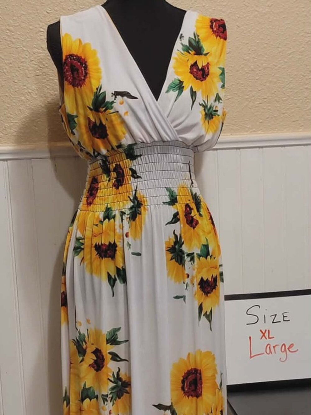 Nali Collection Sunflower Maxi Dress Size XL NWT
